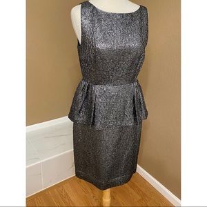 NWT Versace Collection Abito Donna Jersey Sera Silver MIDI Dress Size 40